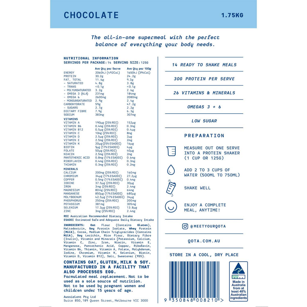 QOTA POWDER: CHOCOLATE