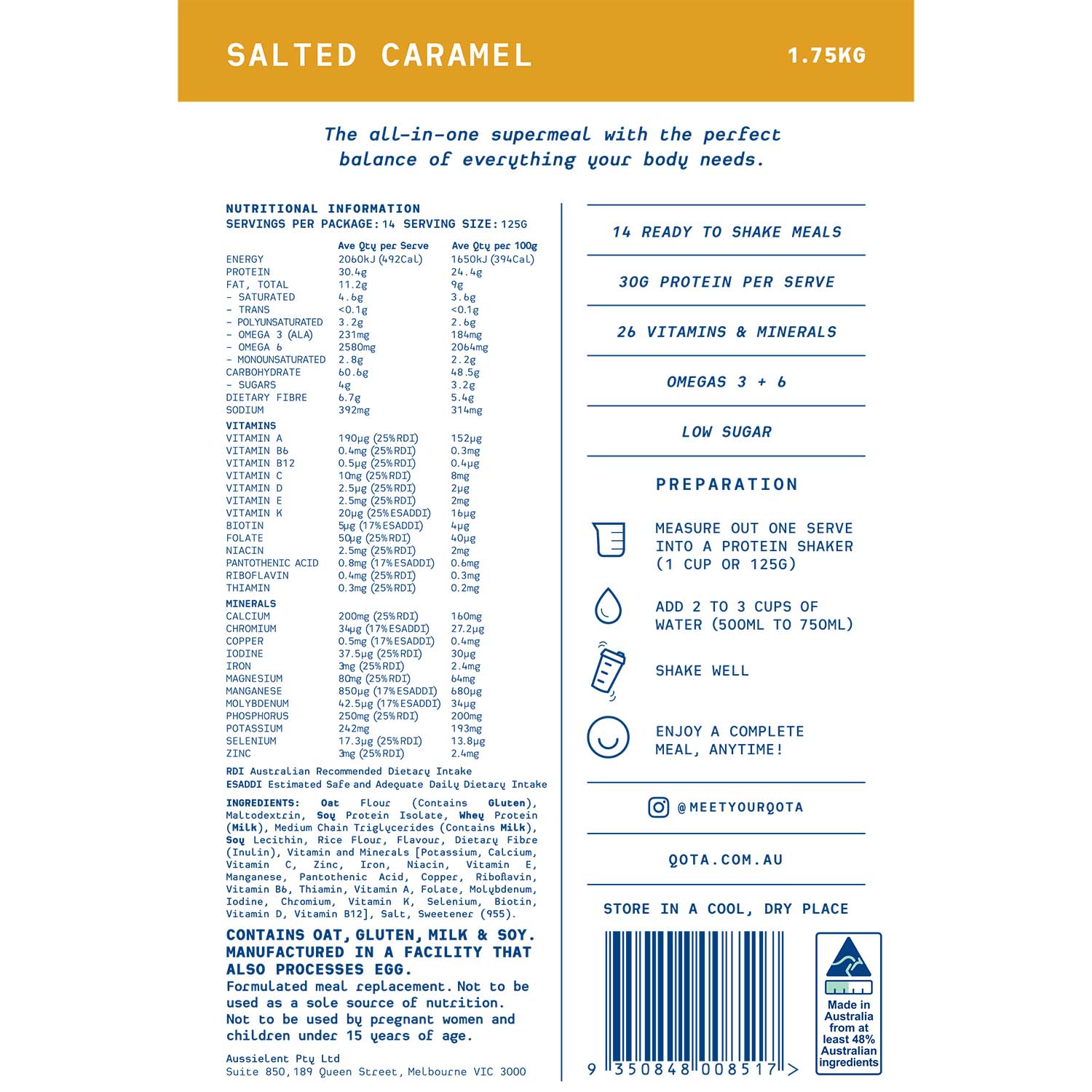 QOTA POWDER: SALTED CARAMEL